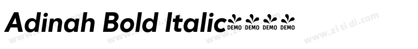 Adinah Bold Italic字体转换